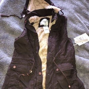 Brown Fuzzy Vest